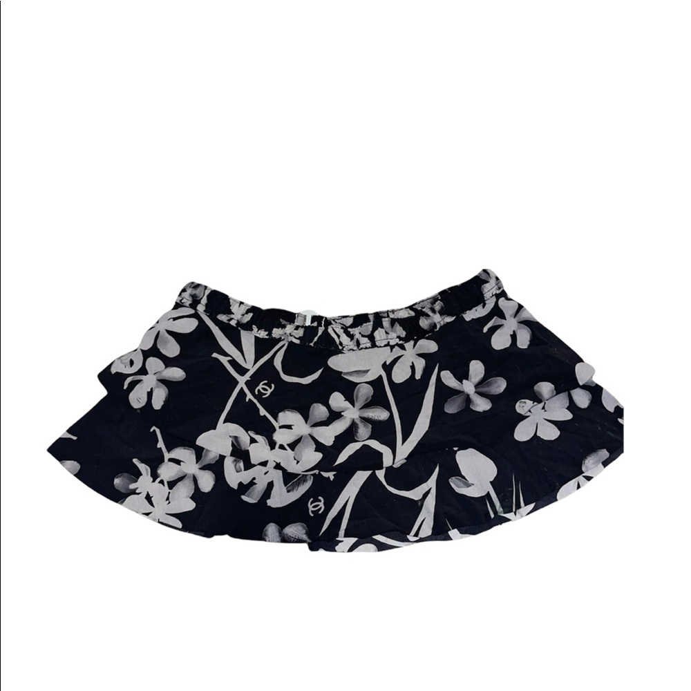 Authentic rare vintage Chanel swim mini skirt
